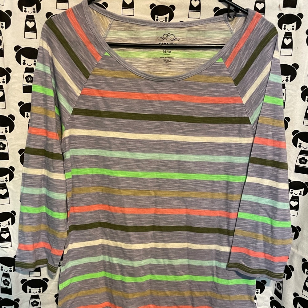 Striped Old Navy Long Sleeved Tee New